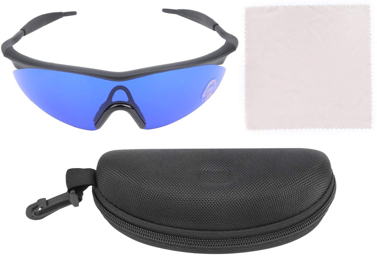 Dailygoods - Dailygoody - Professionele golfbalzoekerbril - Golfbril met blauwe lens - Inclusief draagtas - Ideaal voor sporters - Geschikt voor mannen en vrouwen