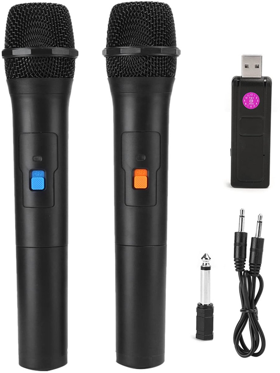 Dailygoods - Dailygoody - Draadloze microfoon - Karaoke-microfoon - Stabiele signaalontvangst - Universeel formaat - Live optredens - Geschikt voor vergaderingen