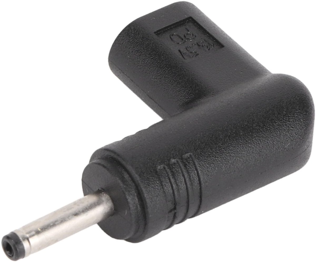 Dailygoods - Dailygoody - USB C Naar DC Adapter - 90 Graden Type C Connector - Geschikt voor Laptops - USB 3.1 - Betrouwbaar Opladen - Compact Formaat