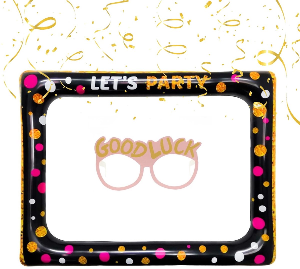 Dailygoods - Dailygoody - Opblaasbaar Selfieframe - Fotorekwisieten - Lichtgewicht en Duurzaam - 78x65 centimeter - Perfect voor Feesten - Herbruikbaar en Milieuvr..