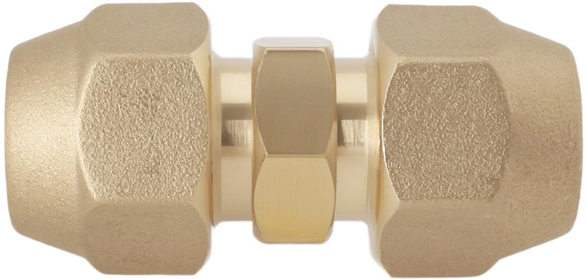 Dailygoods - Messing Flare Union Connector voor Koelmiddelleidingen