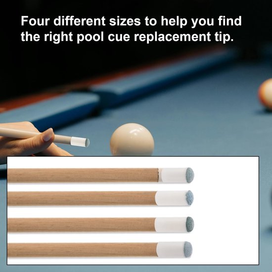 Dailygoods - Cosensi - Dailygoody - Slip-On Pool Cue Dots - Billiard Stick Sleeves - 60 Stuks - Wit - Snooker en Pole Cue Accessoires - Voor Tafelonderhoud - 9/10/12/13 van Dailygoods — afbeelding 3
