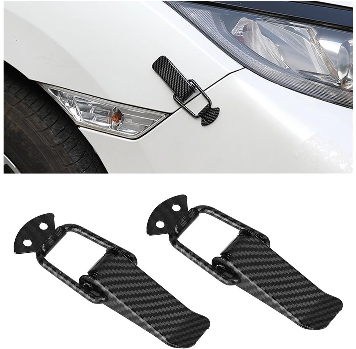 Dailygoods - Universele Autobumperclip met Carbon Patroon