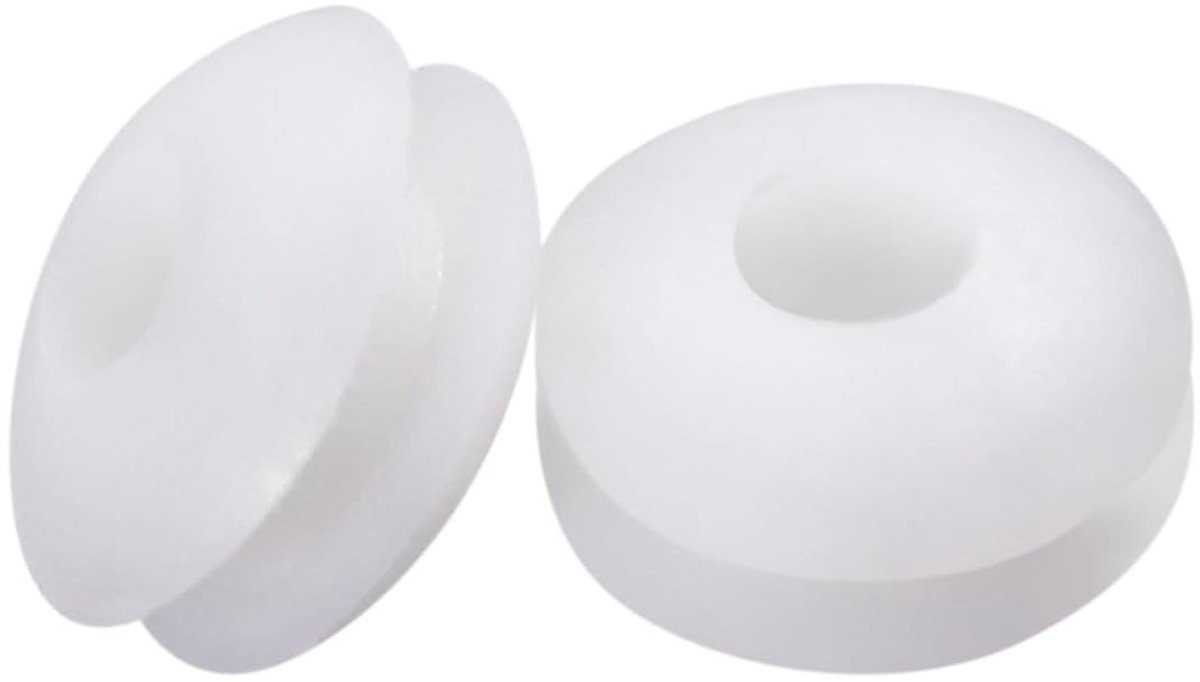 Dailygoods - 50 Stuks Witte Rubber Doorvoertules voor Kabelbescherming