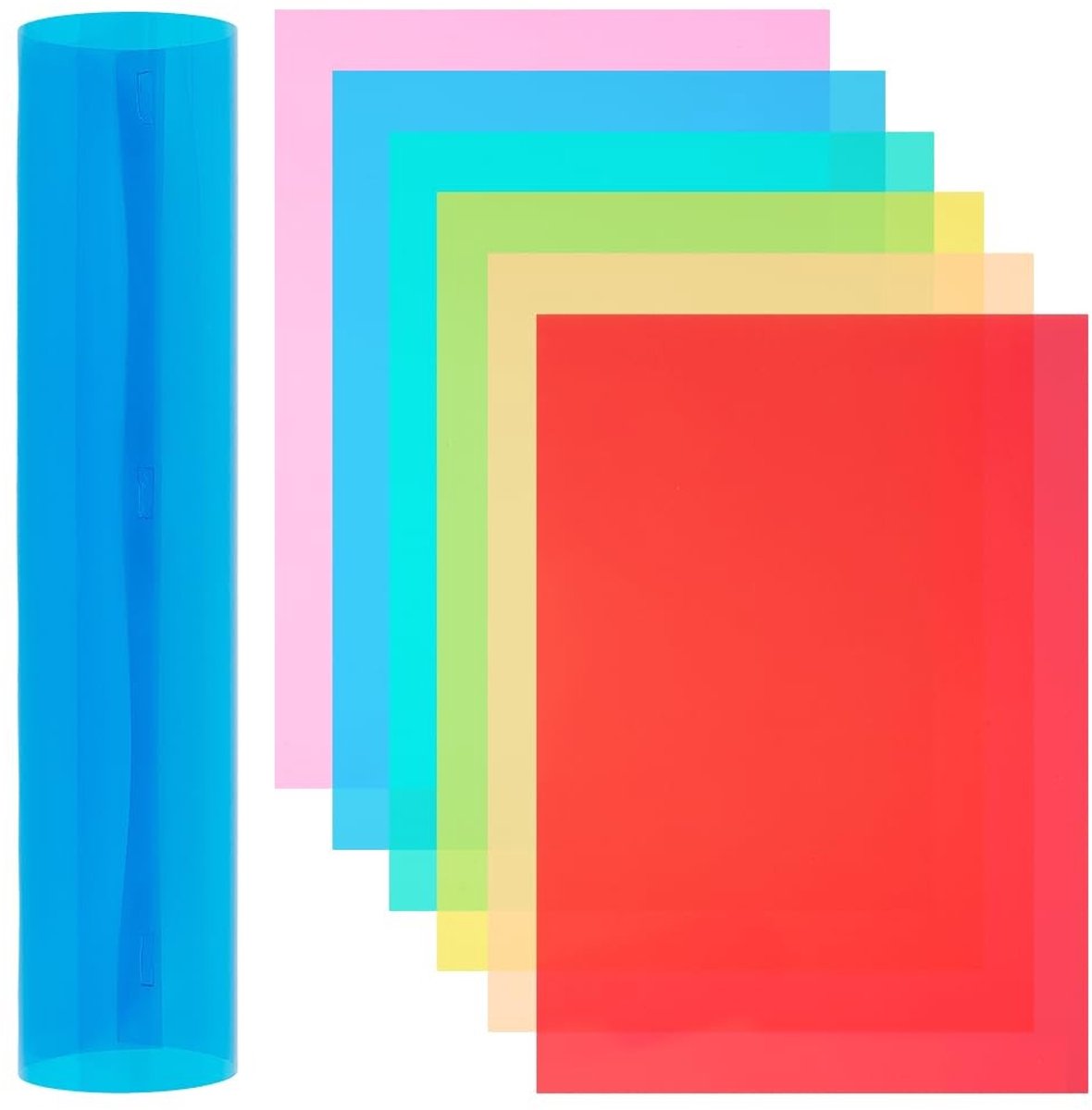 Dailygoods - Set van 24 Flexibele PVC Platen in 6 Kleuren voor Knutselen