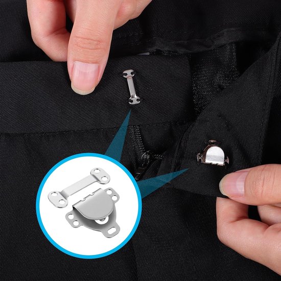 20 Paar Broekhaken met Oogsluiting voor Naaien, DIY Creaties en Accessoires voor Kleding — afbeelding 2