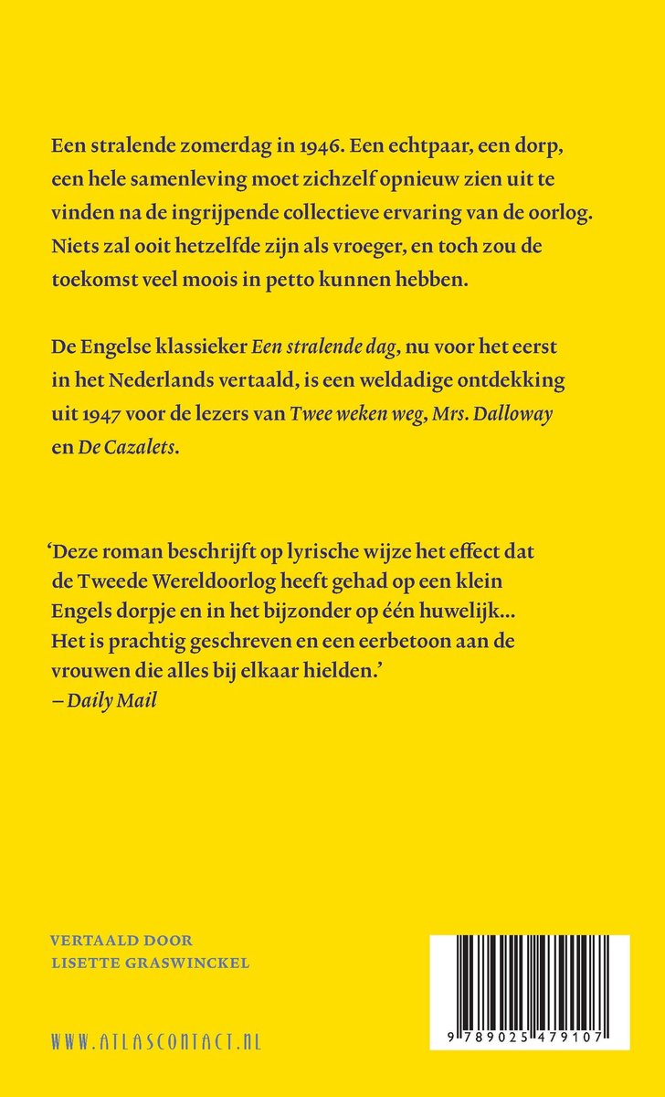 Een stralende dag - back cover