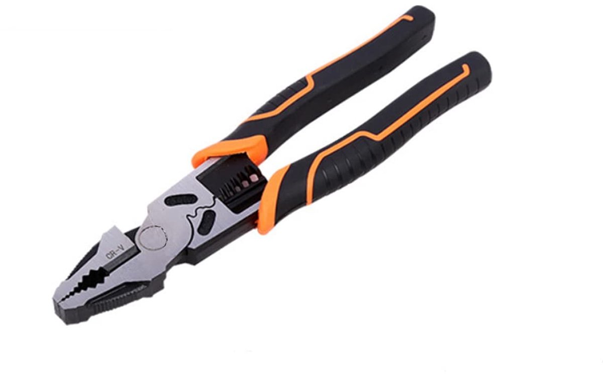 Dailygoods - Dailygoody - 9 Inch Combinatietang - Universele Combi Tang - Ergonomisch - Oranje - Knippen en Draaien - Ideaal voor Mechanisch en Elektrisch Gebruik