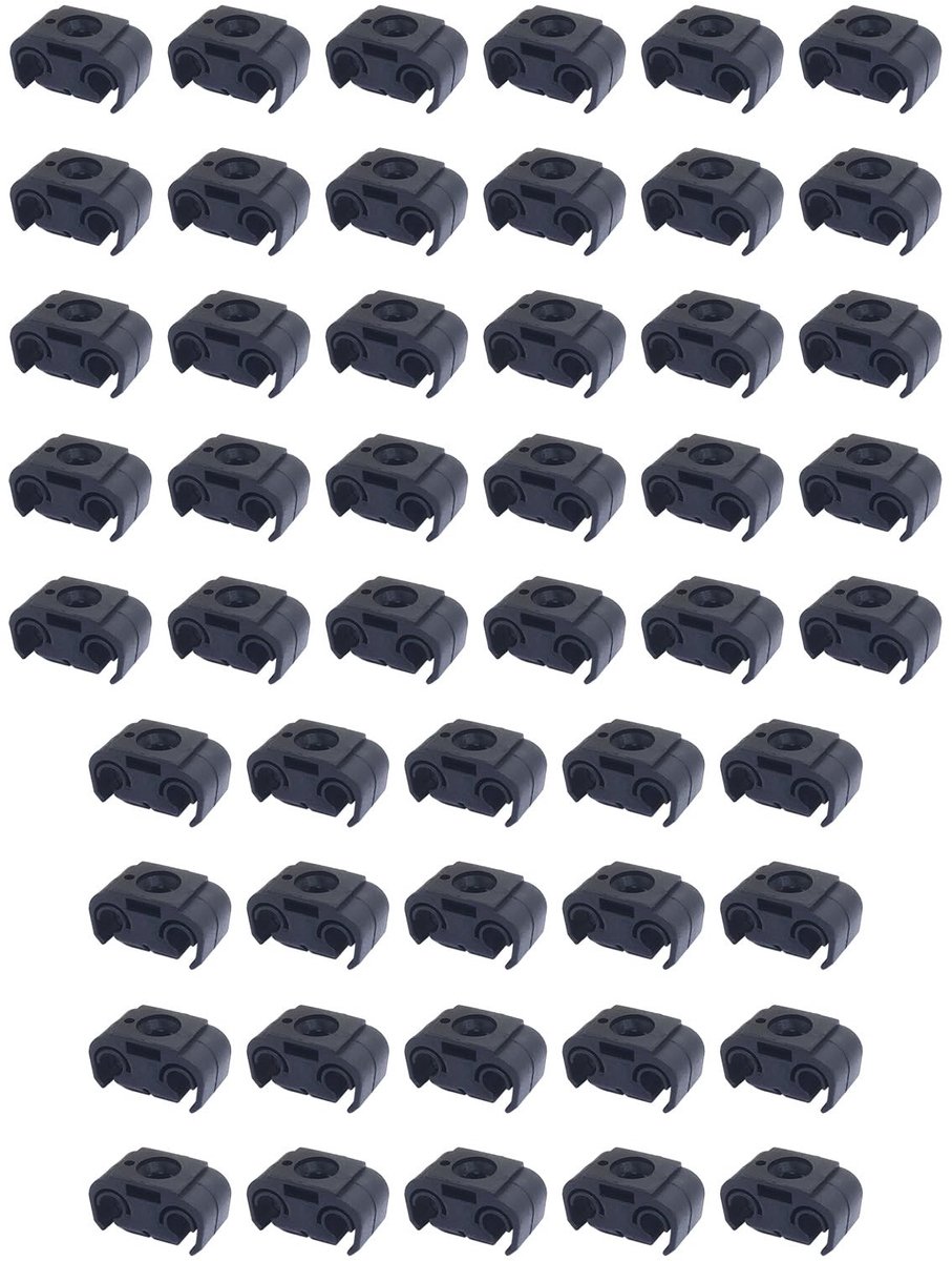 Dailygoods - Dailygoody - Remleiding Beugel Kliphouder - 50 stuks - Zwart - Compatibel met verschillende automerken - Duurzame clip houders - Geschikt voor Audi Se.