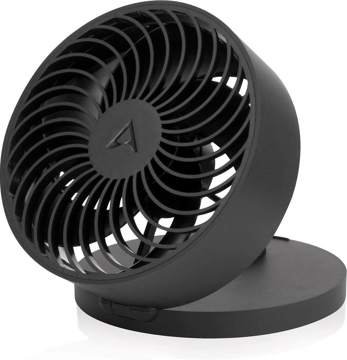 Draadloze tafelventilator met accu – inklapbaar – USB-C oplaadbaar – 25 uur batterij – zwart