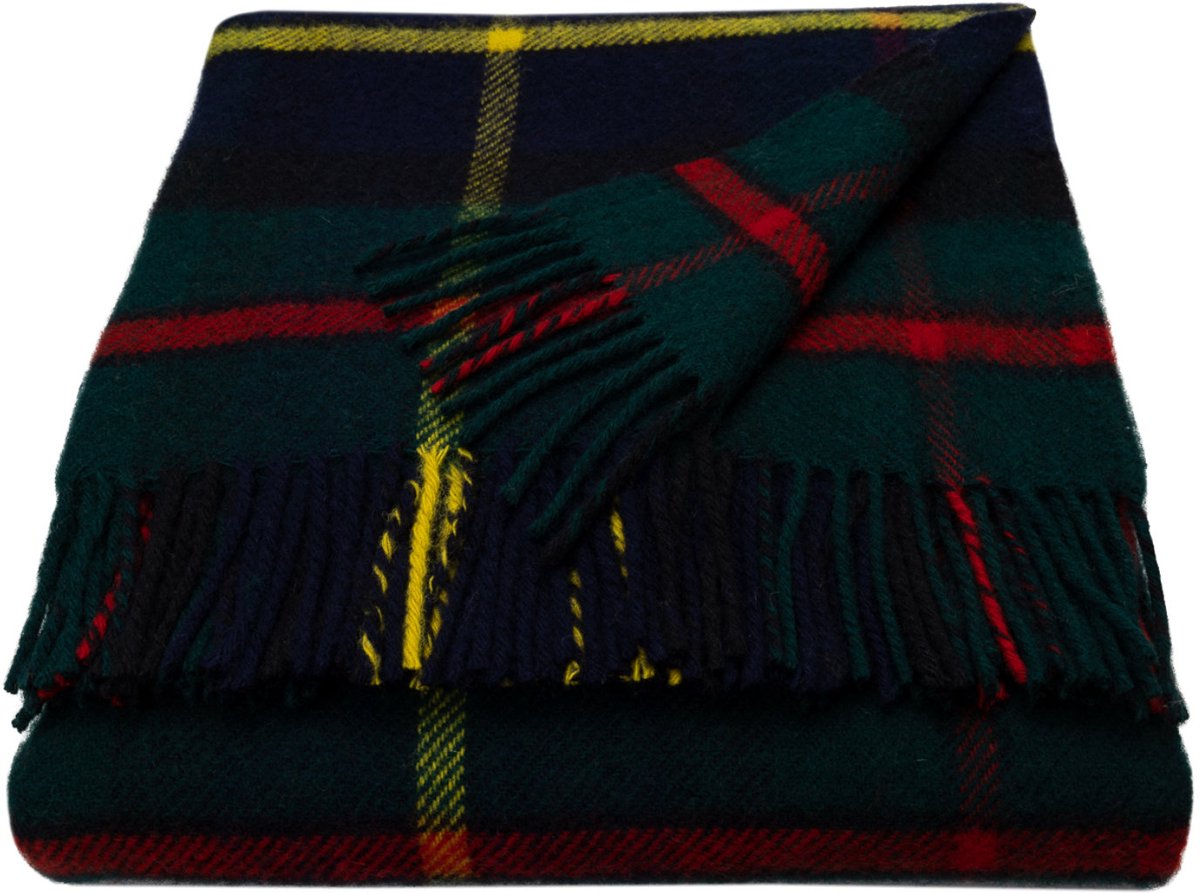 WOOOL® Luxury Plaid - TARTAN (Hunting McLeod) - 150x183cm - 100% Woll