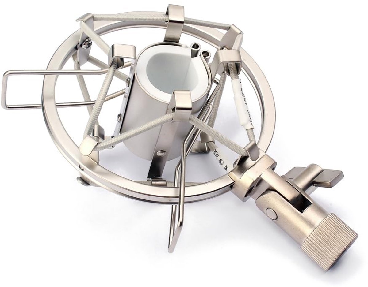 Dailygoody - Universele Microfoon Shock Mount - Geluidsisolatie - Zilver - Compatibel met 21MM Condensatormicrofoons - Essentiële opnameaccessoire - P