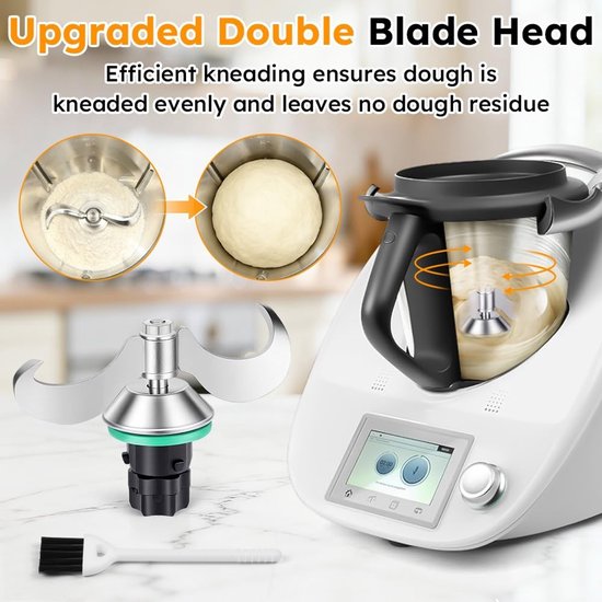 Dailygoods - Dailygoody - Deegmes - Kneedaccessoire - Roestvrij staal - Snelle reiniging - Geschikt voor Thermomix TM5 TM6 TM7 - Reservemengmessen van Dailygoods — afbeelding 3