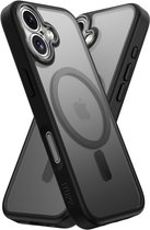 Coque IYUPP compatible avec iPhone 17 – Compatible MagSafe – Coque arrière antichoc – Noir transparent
