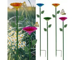 GELLDG Bijenwaterbak – Set van 4 – Metalen insectendrinkbak voor in de tuin – Drinkstations ontworpen voor dorstige bestuivers – Speciale drinkvoorzieningen voor bijen en vlinders – Decoratie voor tuin en terras