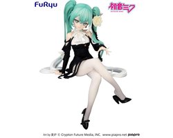 Japanse Anime Figuur - Hatsune Miku Noodle Stopper PVC Statue Flower Fairy White Rose 14 cm