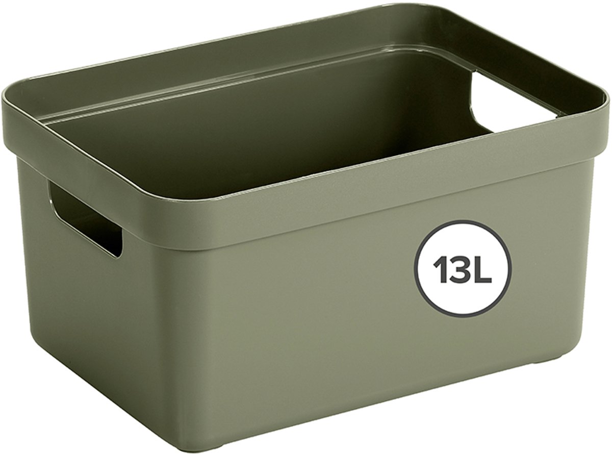 Sunware - Sigma home opbergbox 13L donker groen - 35 x 24,6 x 18,3 cm