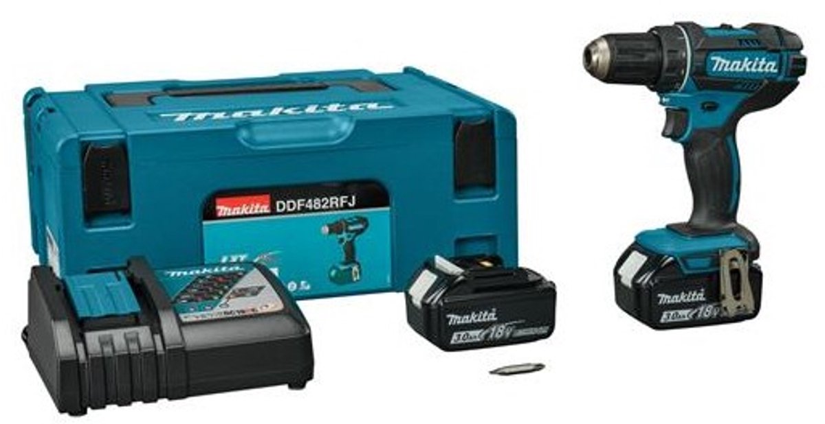 Makita DDF482RFJ 18V Li-Ion accuboor-/schroefmachine (2x3.0Ah accu)