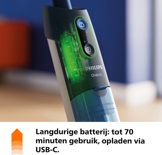 Philips OneUp Elektrische Dweil 5000 series XV5113/01 - Dweilsysteem - Vloerreiniger - Vuil water opzuigen - 2 standen - 70min dweilen - Geen emmer nodig