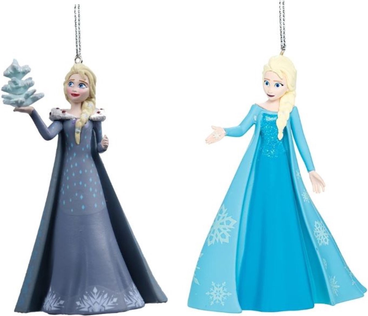 Kurt S. Adler ornamenten set Disney® Frozen - Elsa - Hoogte 10 cm - Set van 2 kerstboom hangers