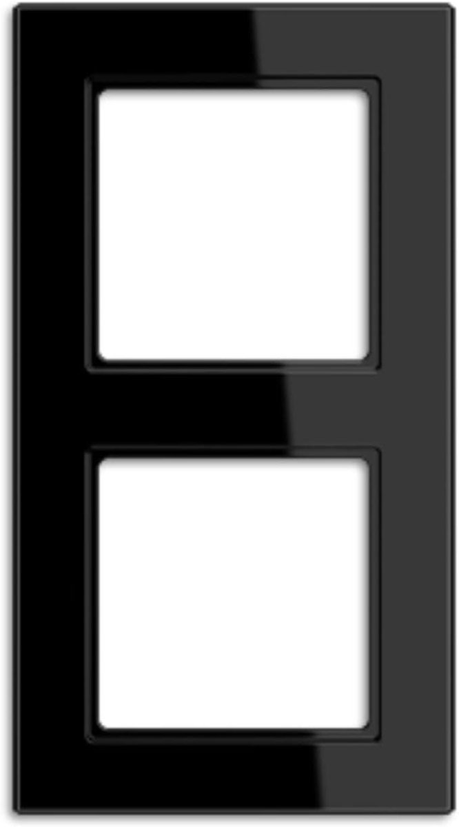 Dubbel frame - Combinatieraam - Wandafwerking - Horizontaal verticaal - 84 mm x 155 mm - Zwart