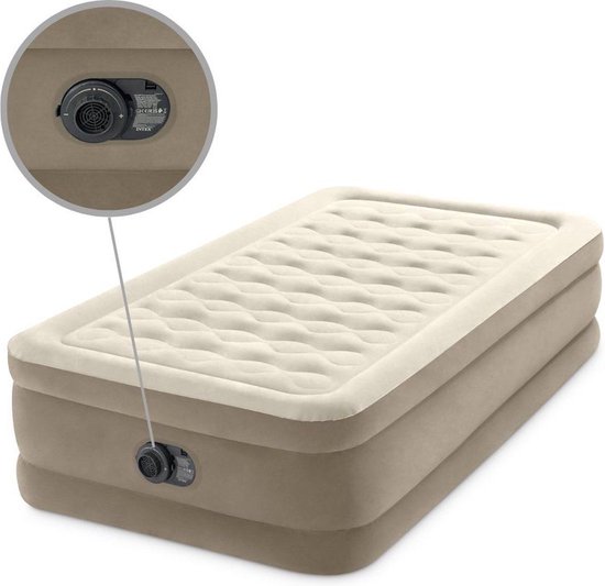 Intex Twin Ultra Plush Luchtbed met ingebouwde pomp - 191x99x46 cm