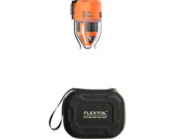 FLEXTAIL MAX PUMP 3 - Hoge snelheid 2-in-1 oplaadbare luchtpomp en zaklamp lichtgewicht kleur ORANJE met Hardcase.