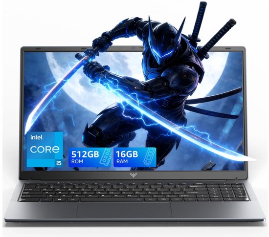 ACEMAGIC Gaming Laptop - 15,6 Zoll - Intel Core i5-12600H-Prozessor (tot 4,5 GHz) - 16 GB RAM DDR4 - 512 GB/4TB SSD - WiFi 6 - Type C - Window 11 Pro - Grijs