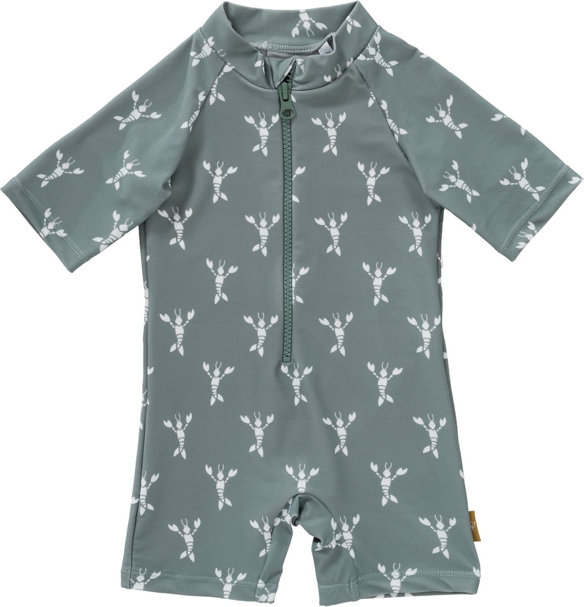 Fresk UV Zwempak 62 -Sneldrogende Zwemkleding voor Kinderen - UPF 50 - Zwemshirt voor Unisex - Zwempak met Korte Mouwen - Groen - Lobster Chinois Green