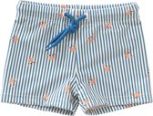 Fresk UV Zwembroek voor Jongens 122 - Sneldrogende Zwemkleding - UV-bescherming UPF 50 - Zwemshort Kinderen - Blauw - Stripes & Crabs