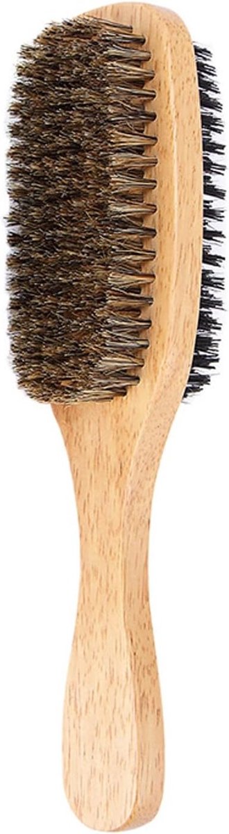 Dubbelzijdige Baardborstel voor Baardverzorging - Ideaal voor een Gezonde en Stijlvolle Baard, Bruin