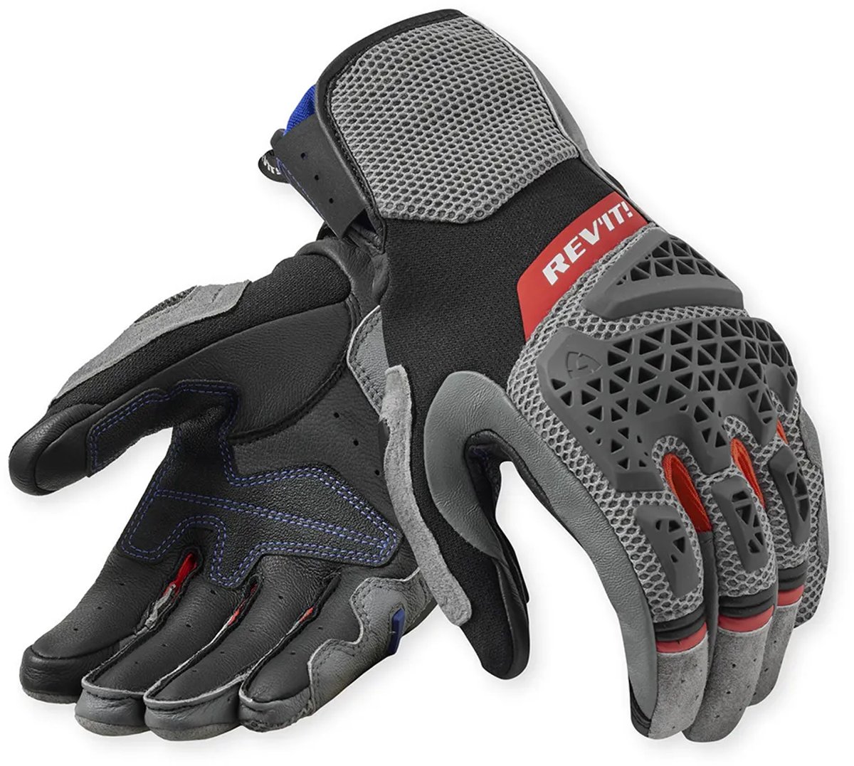 REV’IT! Sand 5 Grijs Rood Handschoenen - Maat S - Handschoen – foto 4