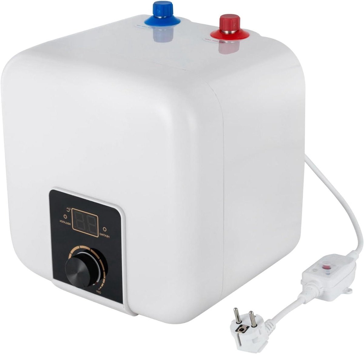 Elektrische Mini Boiler - Warmwaterboiler Ondertafel - Direct Warm Water - Instelbare Temperatuur - 6 Liter - Wit