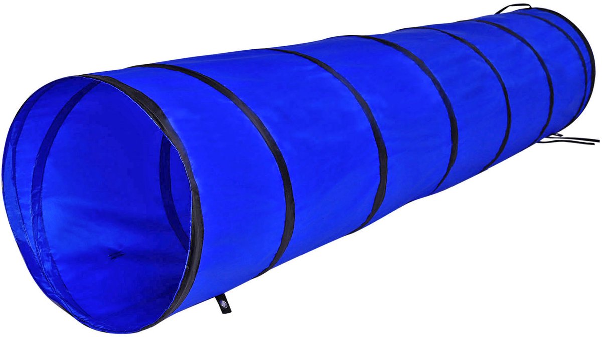 lionto Agility tunnel hond, speeltunnel opvouwbaar & stevig 200x40 cm