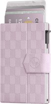 Prowallet Plus - Panneau Lilas - Porte-cartes pour 8 cartes, billets et monnaie - Coulissant - Porte-cartes de crédit RFID - Portefeuille porte-cartes, Porte-cartes premium pour hommes - Aluminium, Similicuir - Incl. Boîte cadeau de luxe