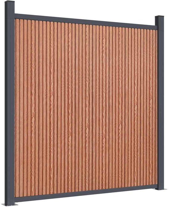 vidaXL-Panneau de clôture-353x186-cm- HKC-marron