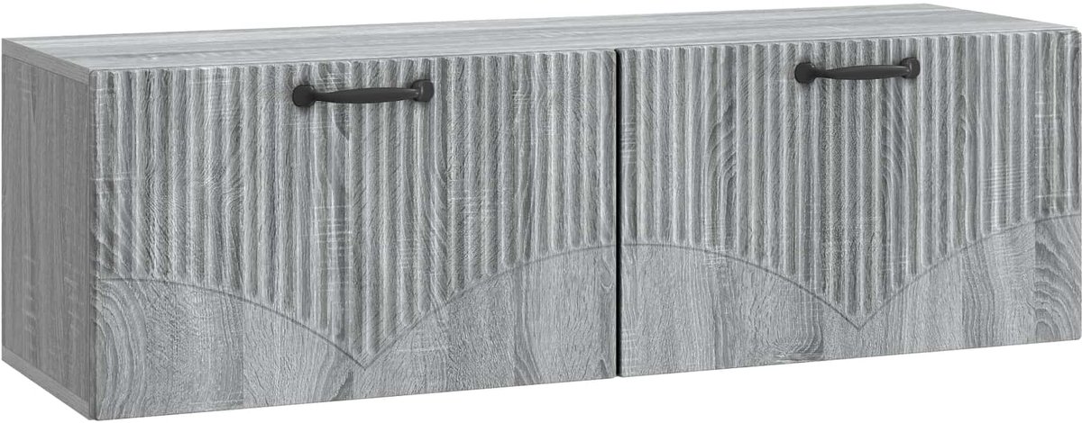 vidaXL - Wandmontage - TV-kast - Grijs - sonoma - 98 - x - 31 - x - 30 - cm - Bewerkt - ho