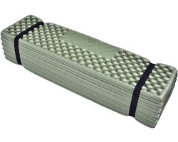 Vouwschuimmat - Kampeermat Slaapkussen - Buitenactiviteiten - Eicelvormig comfort - 175 x 57 cm - Zwart Groen