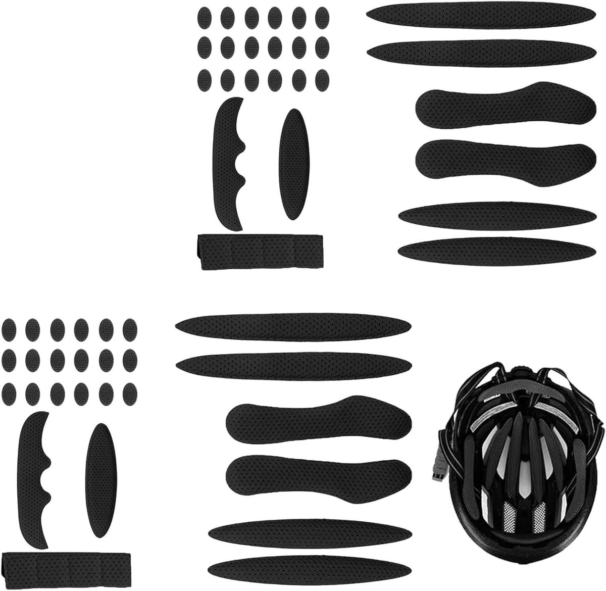 Comfortabele Fietshelm Kussens, Zachte Helm Pads voor Optimale Bescherming, Set van 27 Stuks