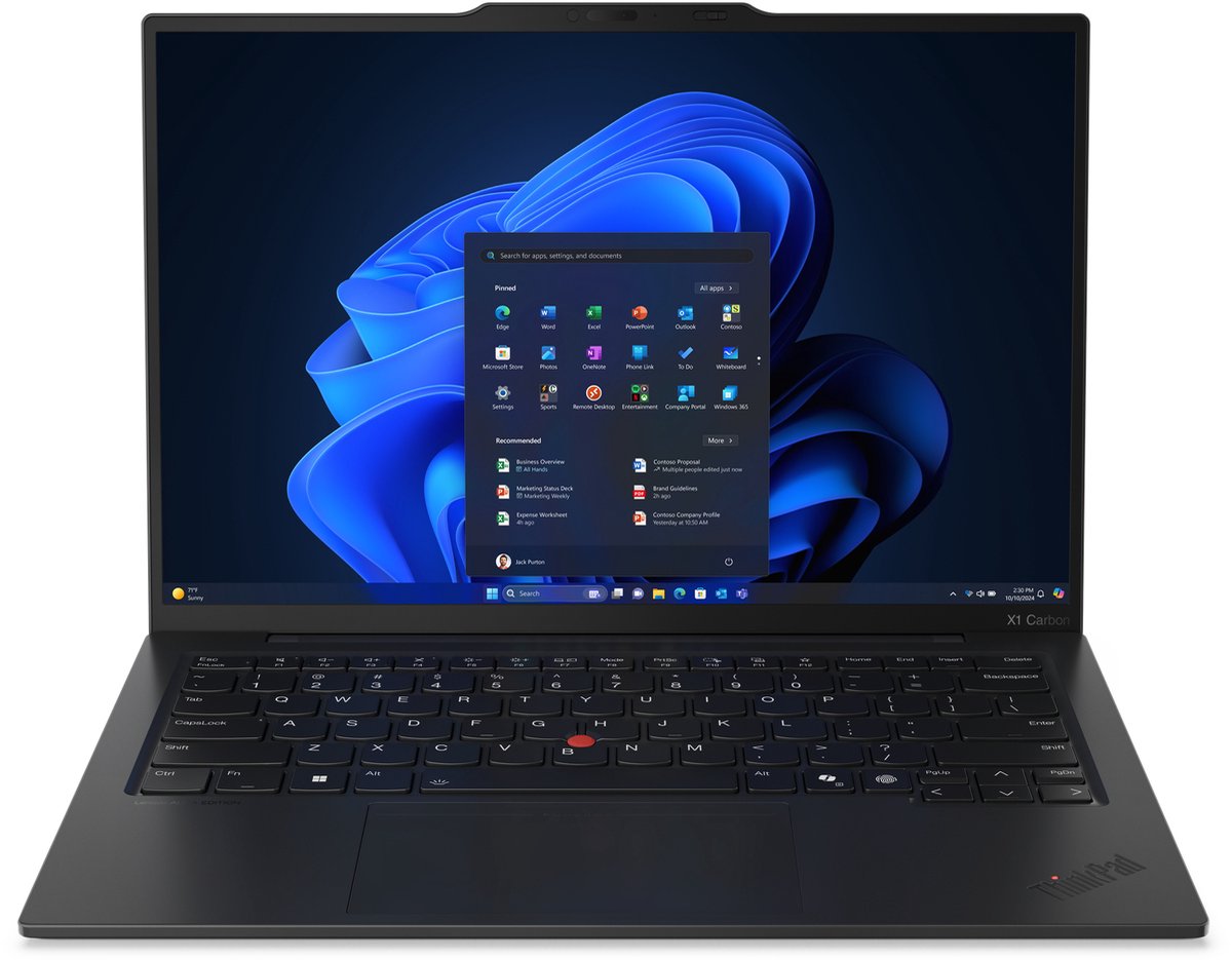 Lenovo ThinkPad X1 Carbon Gen 13 Aura Edition Copilot+ PC Intel Core Ultra 5 228V Laptop 35,6 cm (14") WUXGA 32 GB LPDDR5x-SDRAM 512 GB SSD Wi-Fi 7 (802.11be) Windows 11 Pro Engels Zwart