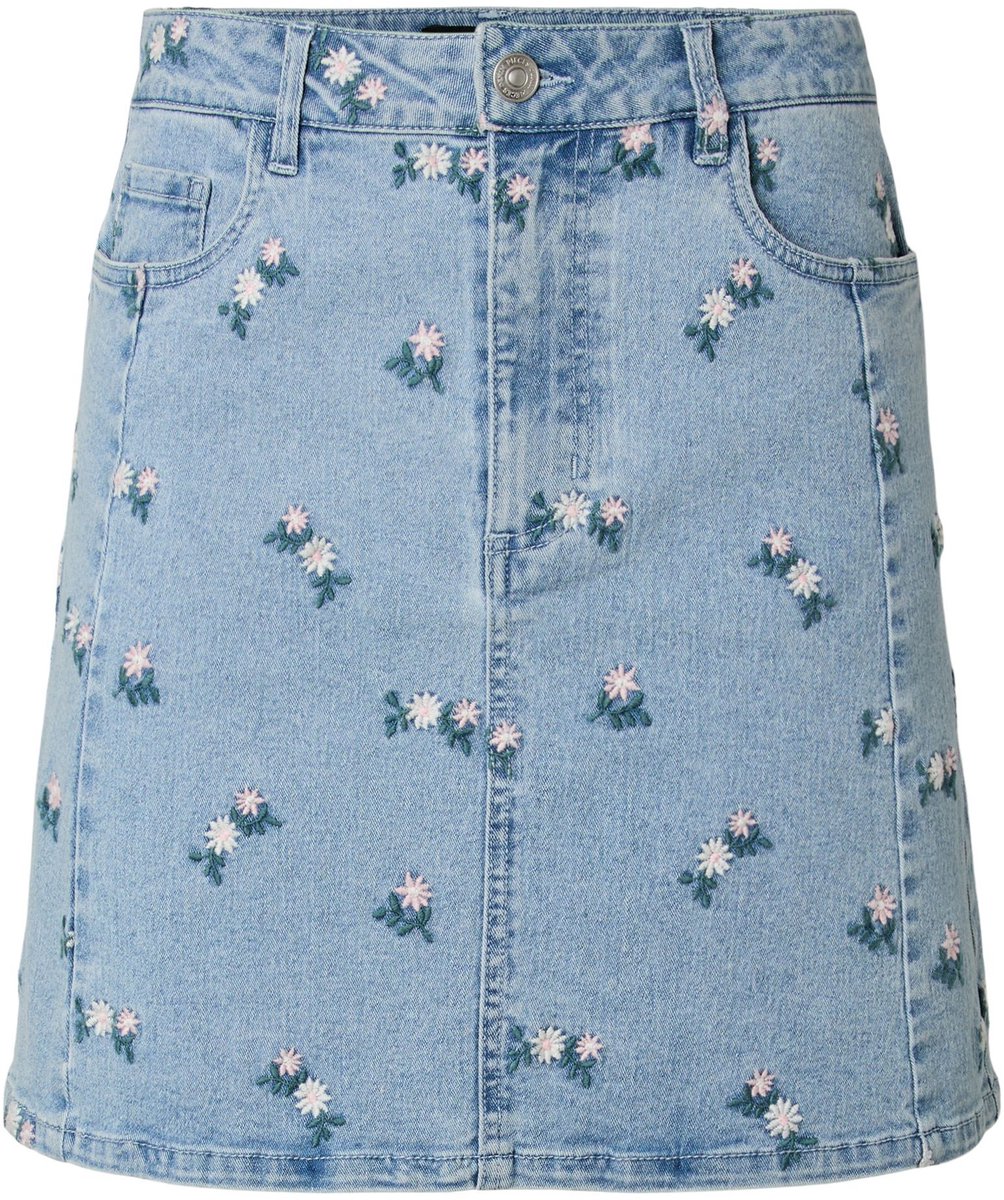 Pieces Denim rok PCFLORA HW SHORT