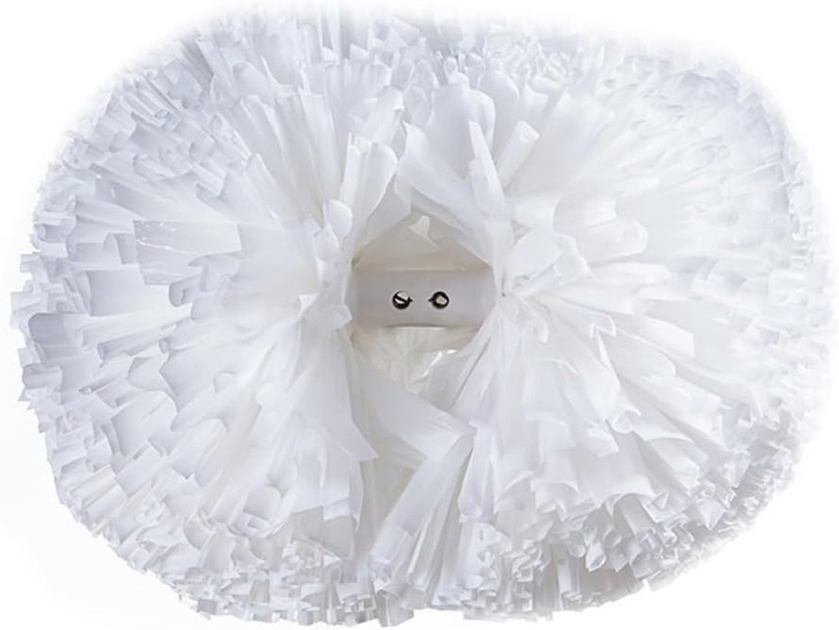 Professionele cheerleading pompons in 12 cm, kleurrijke kunststof handpompons voor sportwedstrijden en cheerdansfeesten, set van 2 stuks