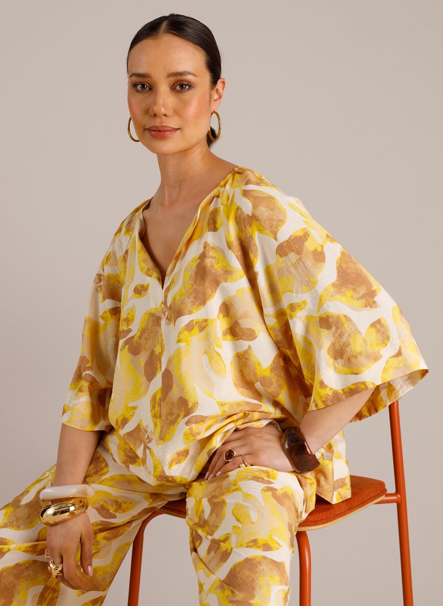 YEST Mylene Tops - Raffia/Multi Colour - maat 34