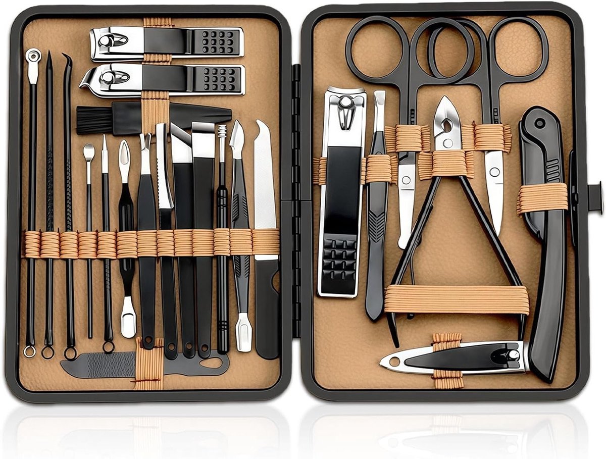 Pincet-set en nagelknipper 24 stuks voor precisiewerk, verzorging en schoonheid