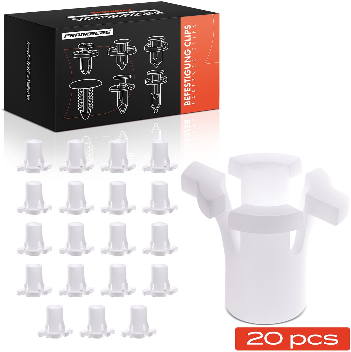 Frankberg 20x Bevestigingsclips Koplamptrim voor VW Golf 2 Jetta II