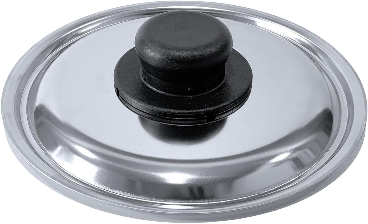 RVS Deksel - Pan Deksel - Koken & Bakken - Handvat Polypropyleen - Ø 22 cm - Grijs