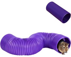 Speeltunnel – Uitschuifbare huisdiertunnel – Leuke tunnel – Inschuifbare buis – Benodigdheden voor kleine huisdieren – Hamsterspeelgoed – Diameter: 10 cm – Lengte: 20–80 cm