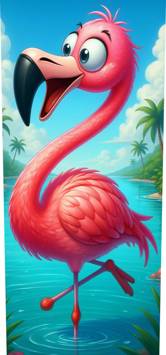 Klikosticker flamingo 37x80 cm. (zie ook de andere designs)