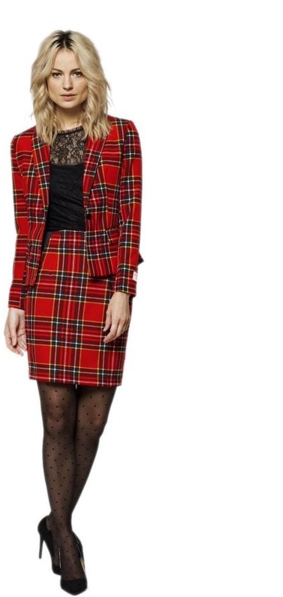 OppoSuits Lumberjackie - Vrouwen Kostuum - Rood - Kerst - Maat 36