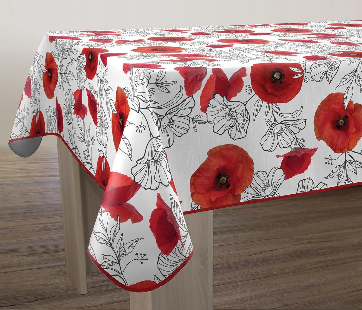 Tafelkleed - Dekentje Tafel - Eettafel Decoratie - Vuilafstotend Behandeld - 150 x 200 cm - Rood